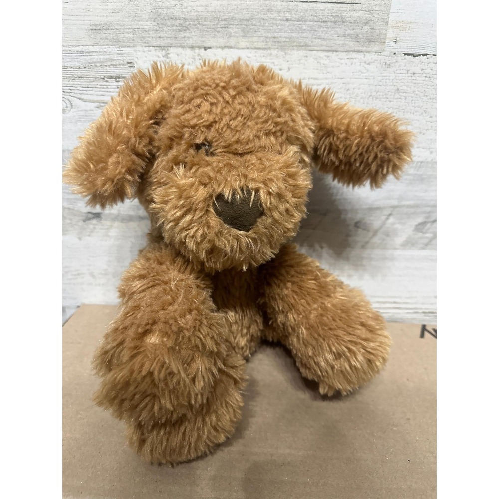 Animal‎ Adventure Plush Dog Unisex OS Brown Shaggy Heart Nose EUC